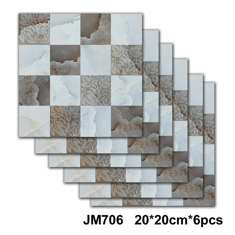 

Самоклеящаяся мраморная настенная плитка - Водонепроницаемые наклейки для кухонных фартуков, ванных комнат, гостиных, Легко устанавливаются и снимаются 20 x 20cm x 6pcs