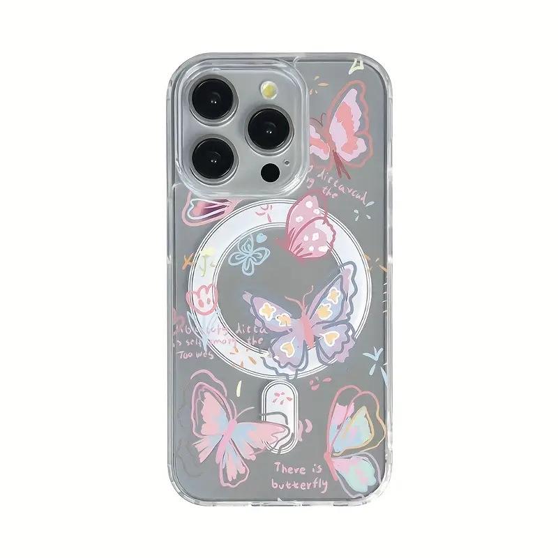 Butterfly Magnetic Case for Apple iPhone 17/16 Pro Max - Drop-Proof, Hard Protective Cover iPhone 16 Pro