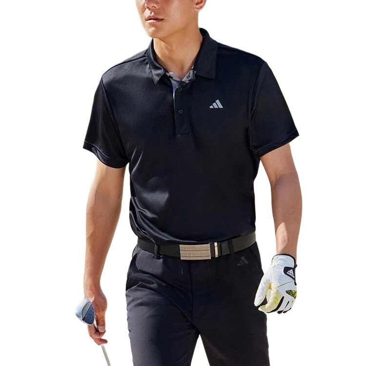 adidas Polo Shirts Men's Black Polo Collar Moderate Straight Fit IA5446