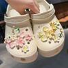 Shoe Charms Purple Flowers Designer DIY Cute Decoration for Clogs Party Accessories Kid Boy Women Girls Gift Ideas