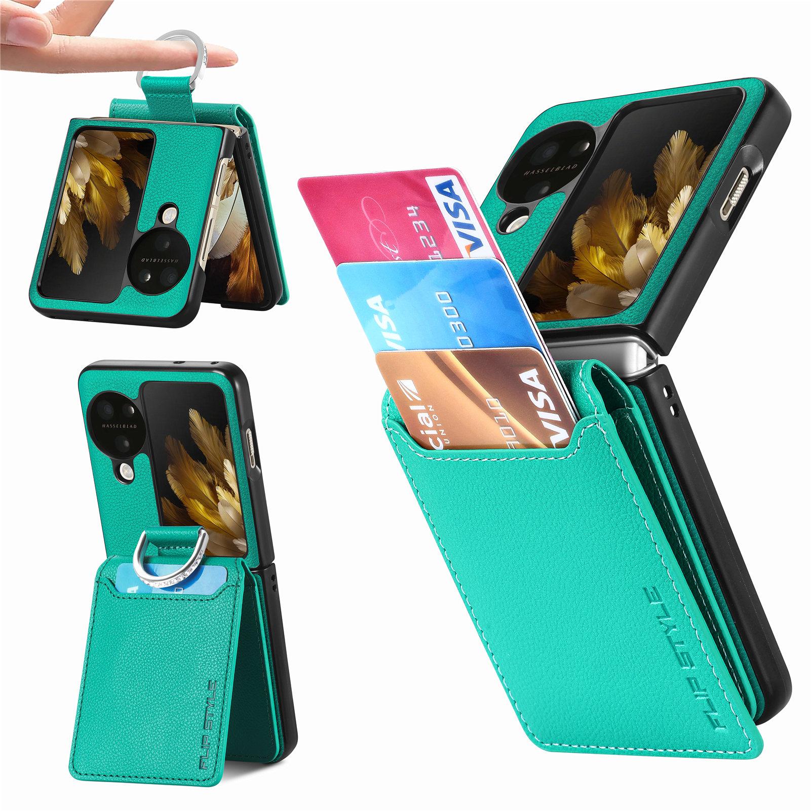 

Finger Ring Holder Cards Solt Wallet Case for OPPO Find N2 Flip N3Flip N3 5G Magnetic Vertical Card Bag Anti-drop Cover Fundas ForOPPO Find N2 Flip зелёный