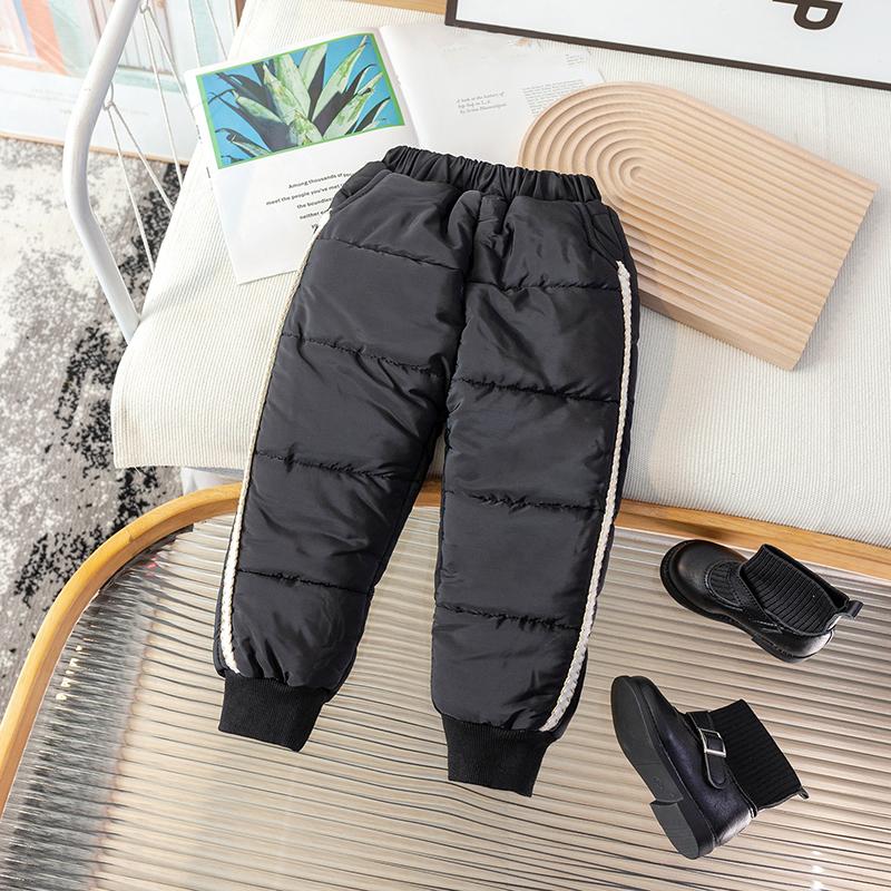 Мальчики Девочки Брюки из овечьей шерсти Детские Утепленные Пуховые Брюки Детские Зимние Утепленные Брюки-Поддева Малышовые Теплые Спортивные Штаны 130cm