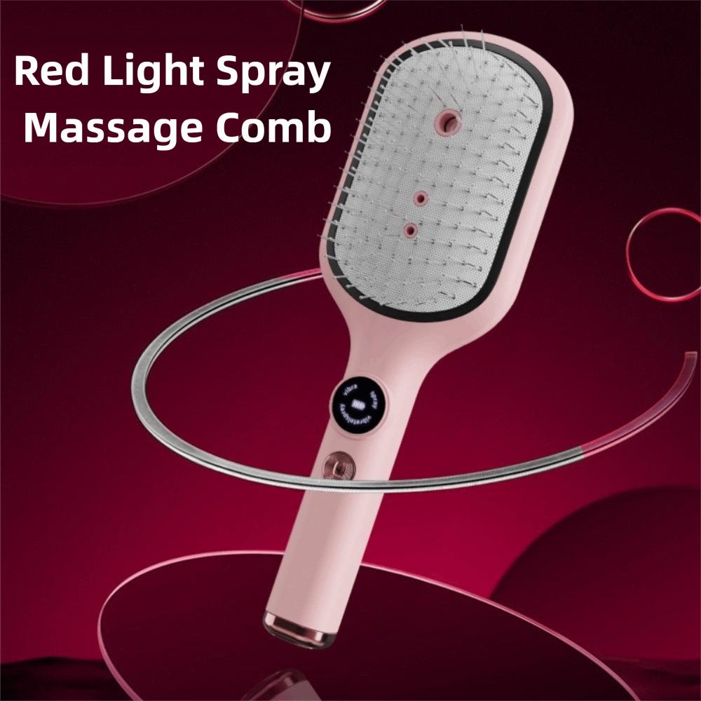 Anti-Frizz Large Tank Electric Spray Hair Brush Multi-Function 2-In-1 Misting Hair Brush  Household