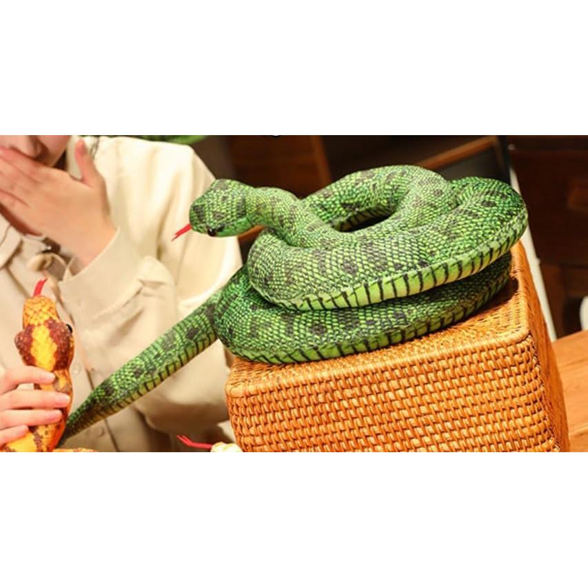 Snake Plush Pillow, Cute and Realistic Animal Stuffed Toy, Perfect for Halloween, Gifts, and Party Decorations