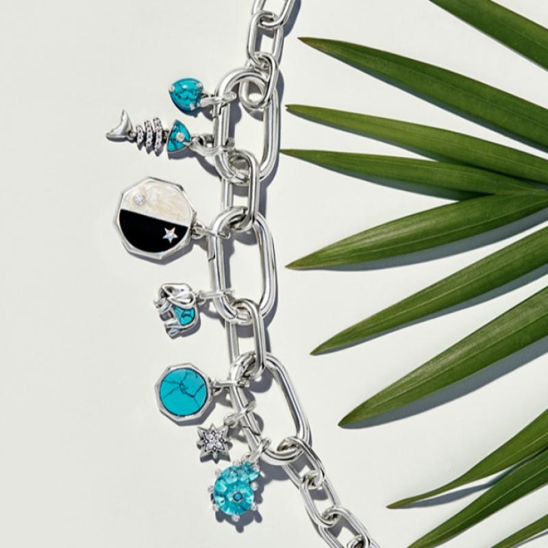 Pandora Turquoise Colored Heart Mini Dangle Charm 793827c01