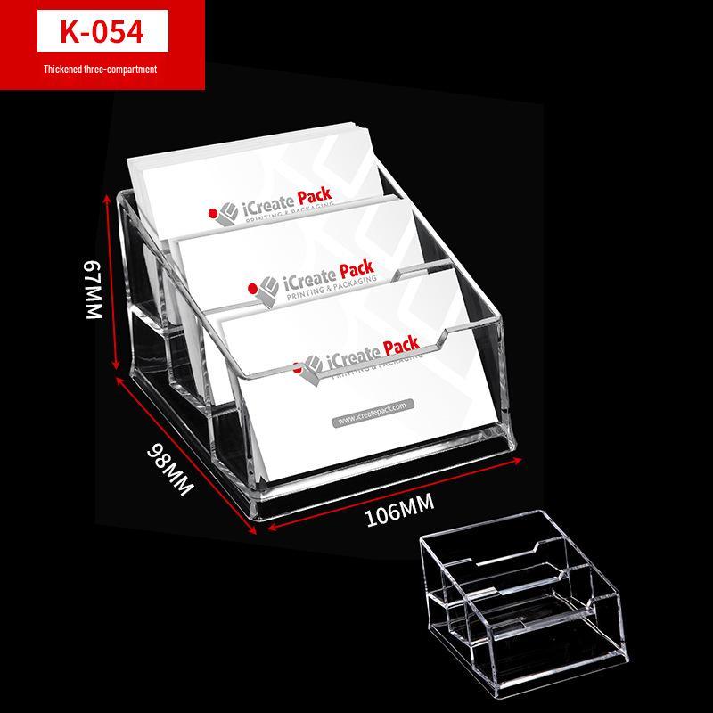 Keji Multi-layer Transparent Desktop Business Card Holder