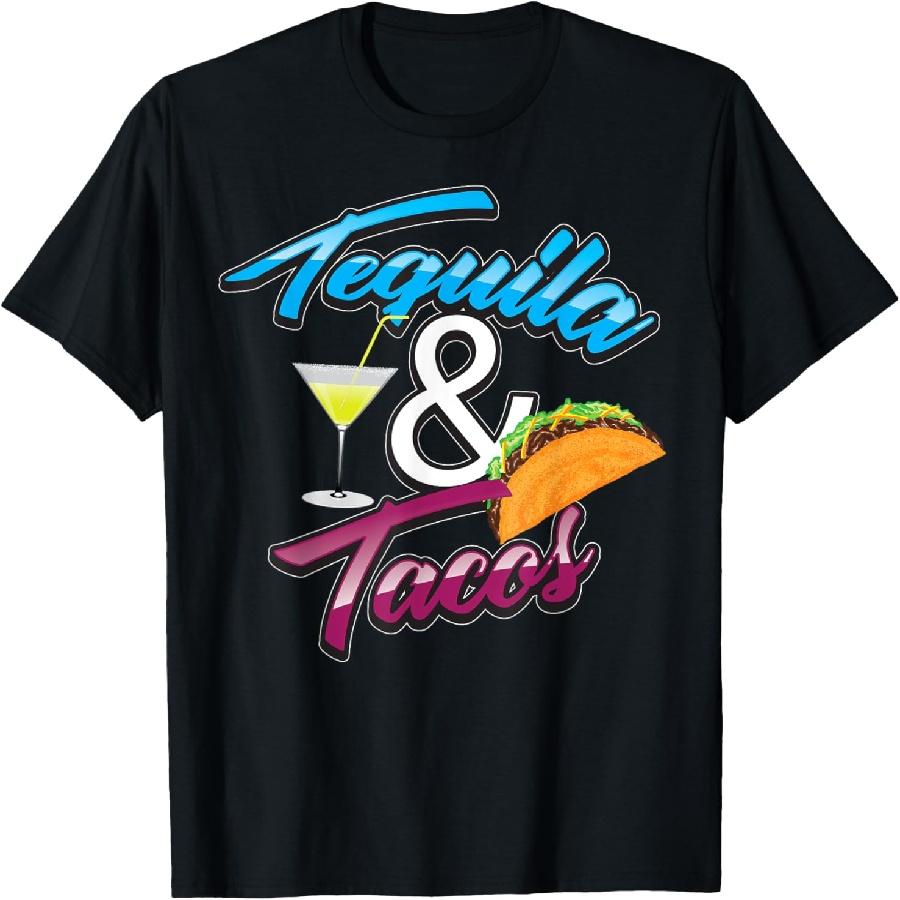 Tequila & Tacos Shirt _ Cute Mexican Food Lovers Tee Gift T-Shirt S