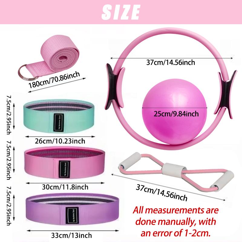 New Pilates Ball And Ring Set With Resistance Band For Pregnancy Postpartum Workout Fitness Equipment