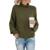 Women's Thick Yarn High Neck Pullover Sweater - 2019 Autumn/Winter Knitwear Collection for European and American Fashion.