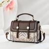 Exquisite Small Square Bag 2 New Fashionable Women's Handbag Contrasting Color Design Shoulder Messenger Bag