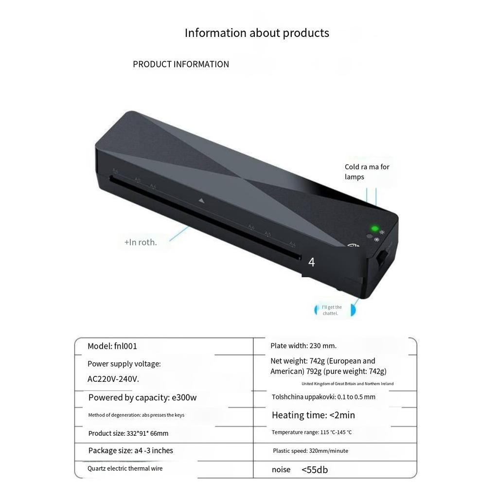 Automatic Mini Photo Plastic-Envelop Machine Laminator Photo LaminatorA4