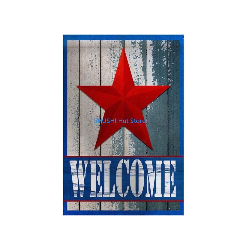 Patriotische Gartenflagge 4. Juli USA Stern Streifen Gedruckt Unabhängigkeitstag Vertikal Hof für Banner Outdoor Party Dekor D57B