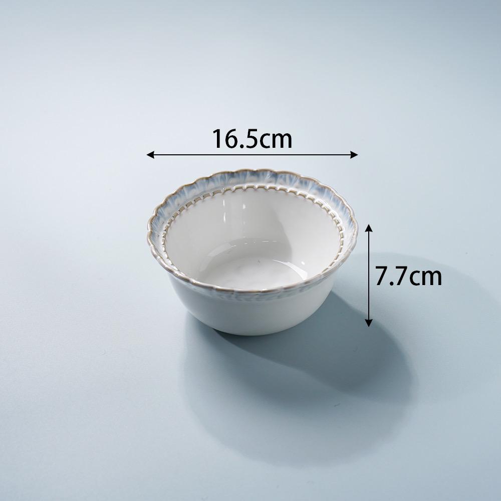 Fühl! Blaues Spitzen-Geschirrset: Steak, Frühstück, Westlich, Dessert, Obstteller