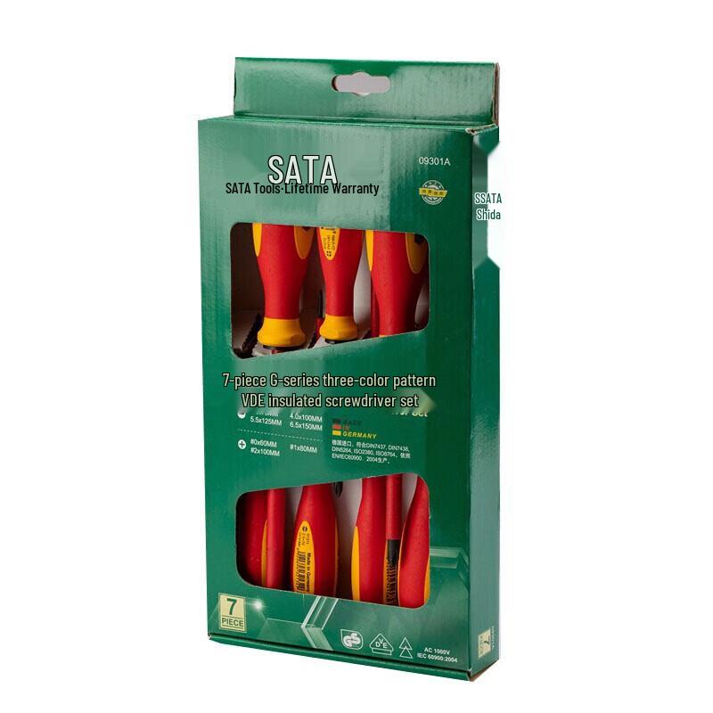SATA Insulated Screwdriver Set 7-piece set