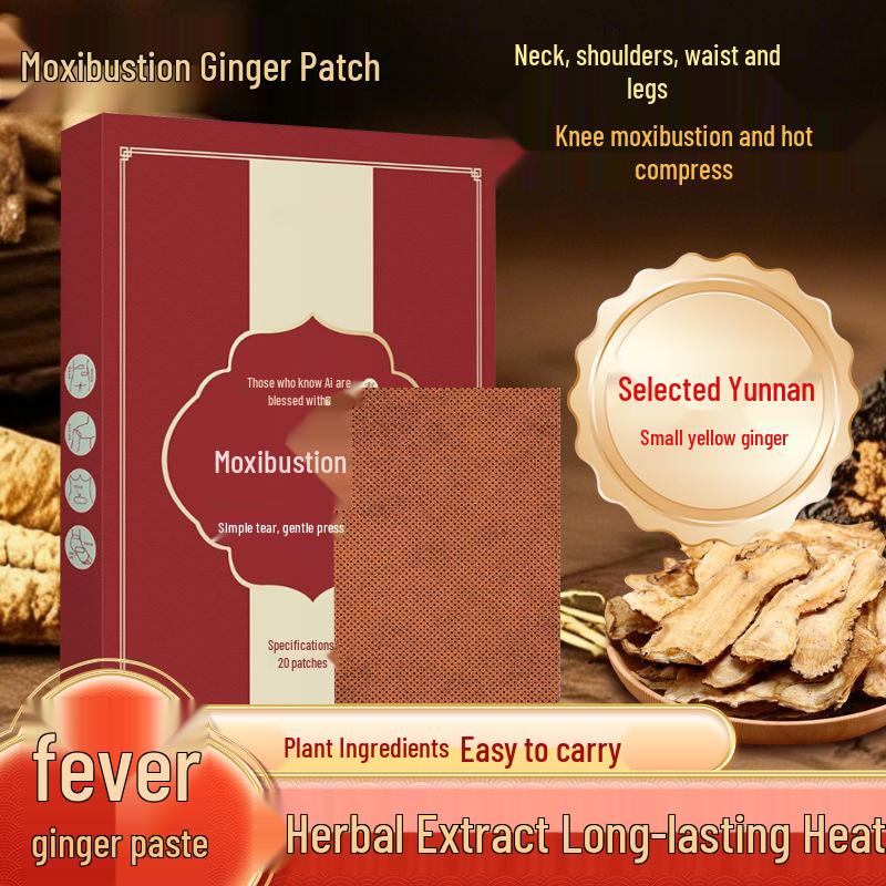 Ginger & Mugwort Heating Patch - Hot Moxibustion and Dampness-Dispelling Remedy Plaster