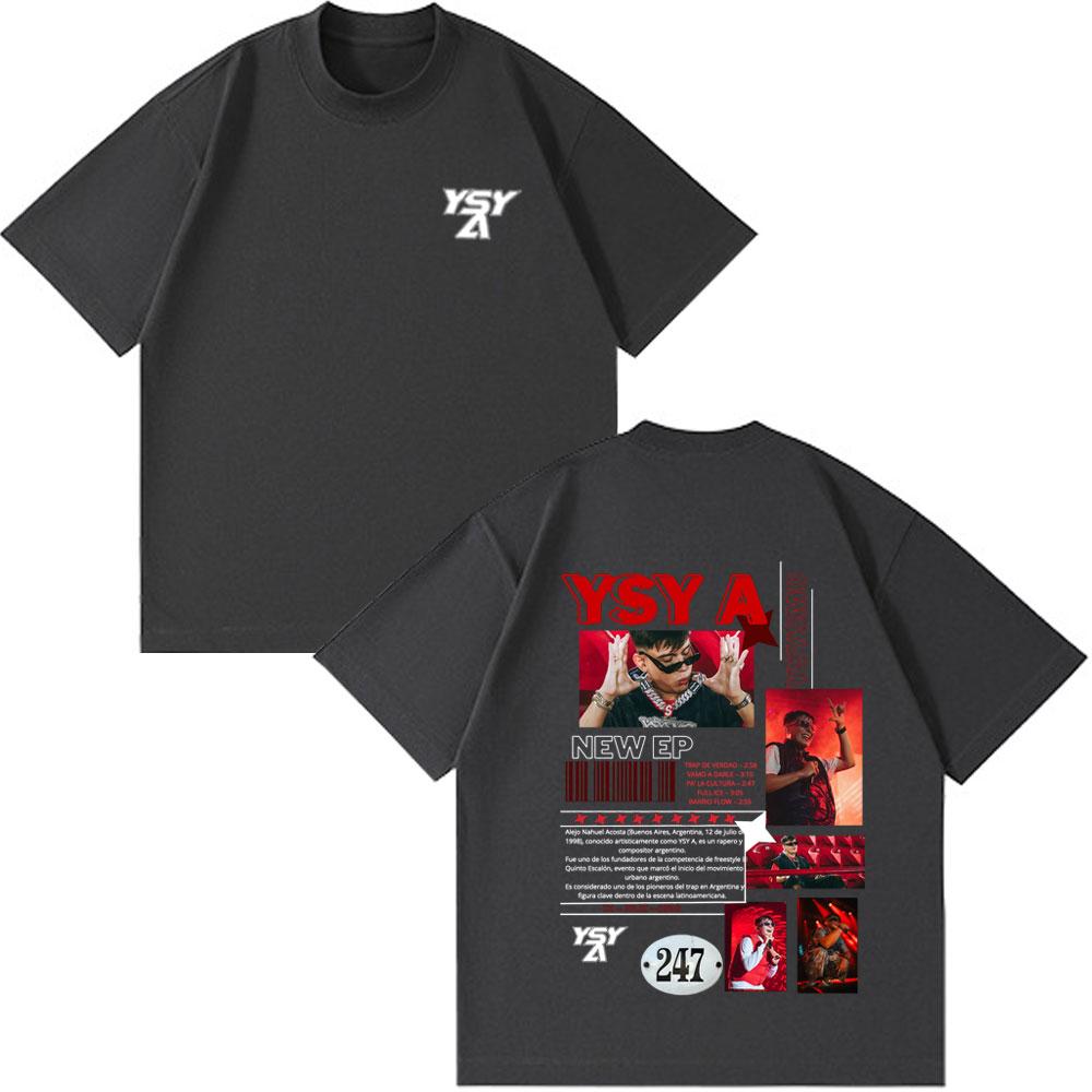 Rapper YSY A Tour Album 2026 Merch Funny Style T-shirts Unisex Women Clothing Hip Hop TShirt Summer Casual Cotton Oversized T-shirt