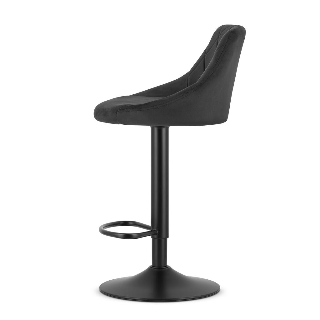 KAST stool - black velvet / black base x 2