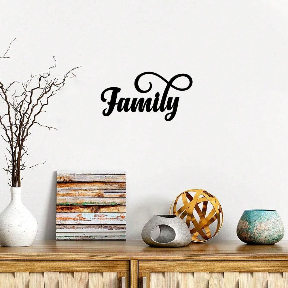 Wrought Iron Metal Word Wall Sign Cursive Decorative Accent Hanging Art Home Decor Living Room Bedroom Gift