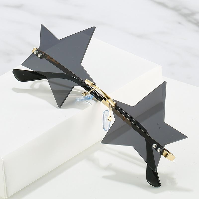 Personalized Pentagram Rimless Sunglasses, Marine Sunglasses, Funny Sunglasses