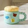 Cute Ceramic Cup With Lid High Value Home Office Couple Water Cup Gift Box Creative Souvenir