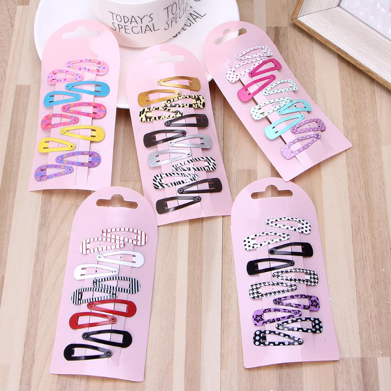 2Pcs//Pack Multi Shape Hairpins Snap Hair Clip for Kids Girl Barrettes BB Clips A