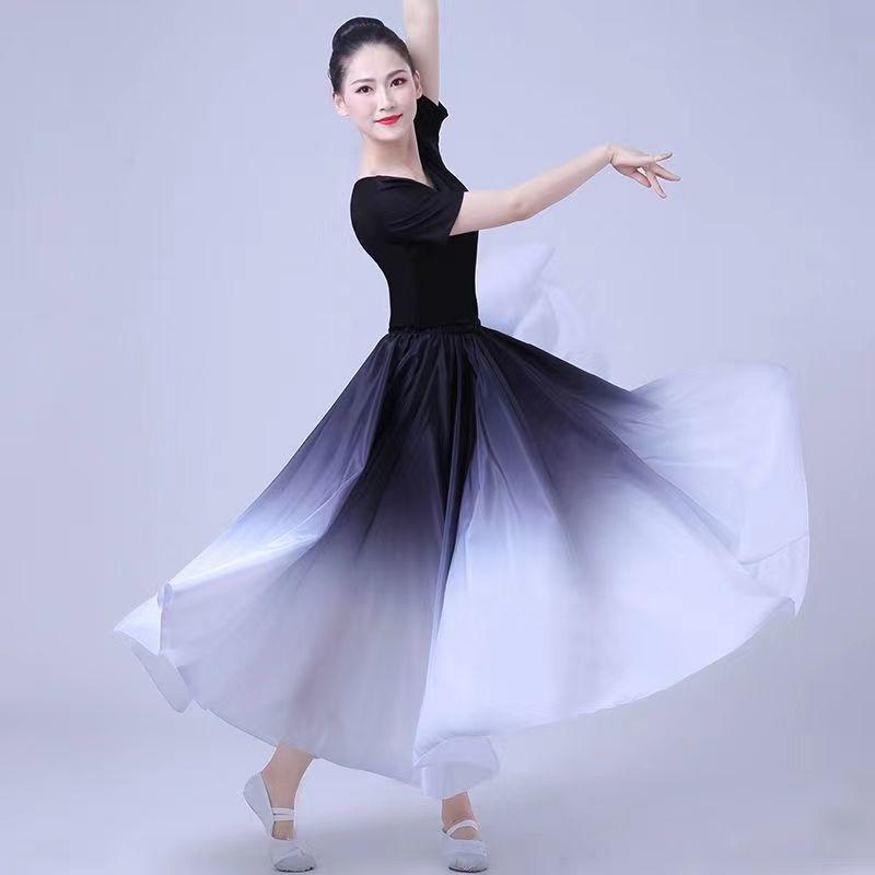 Performance Dress Female Long Skirt Performer Dresses Women Stage Performance 360 Degree Dancing Skirts Costumes Female