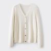 Women's V-Neck Lyocell Linen Blend Knit Cardigan
