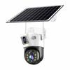 V380 Dual Lens Solar-Powered 4G Wireless Night Vision Security Camera with Low Power Consumption