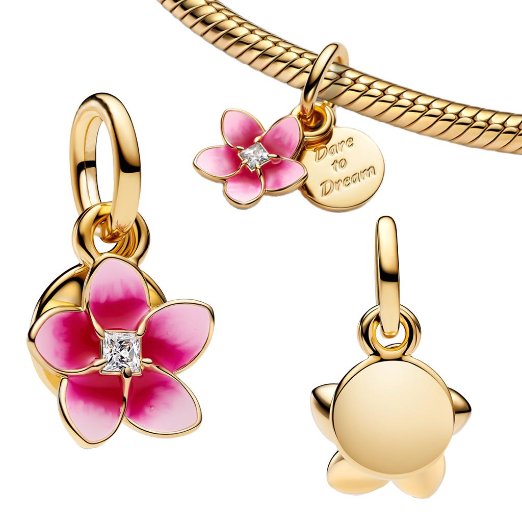 925 Silver Charms Flower Red Murano Glass Beads Earring Pendant Bracelets Necklaces Womens DIY Jewelry Gift