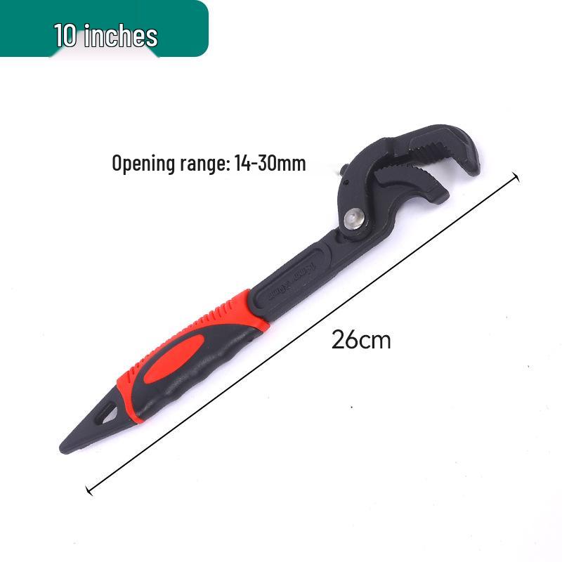 

10-inch Universal Adjustable Wrench for Sanitary Ware with Quick Adjust Open-End and Pointed Tail