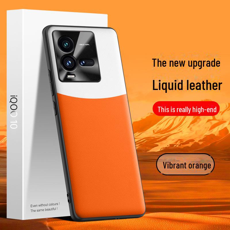 iQOO10 Liquid Leather Phone Case: Anti-Fall & Anti-Fouling Protective Cover