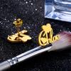 Excellent Fashion Gold Customized Name Cute Heart Earrings Stainless Steel Letters Studs Earrings