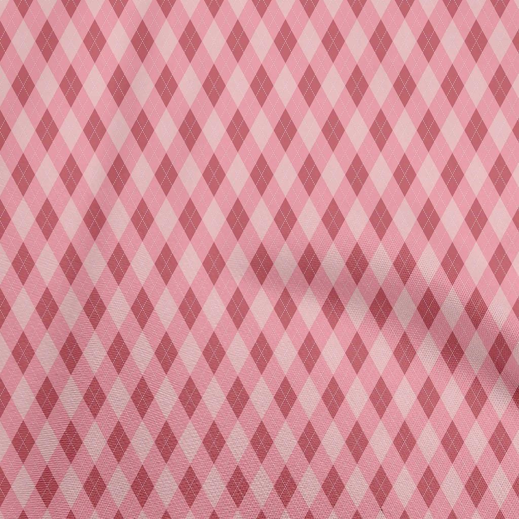 oneOone Cotton Flex Dark Teal Blue Fabric Check Argyle Dress Material Fabric Print Fabric By The Yard 40 Inch