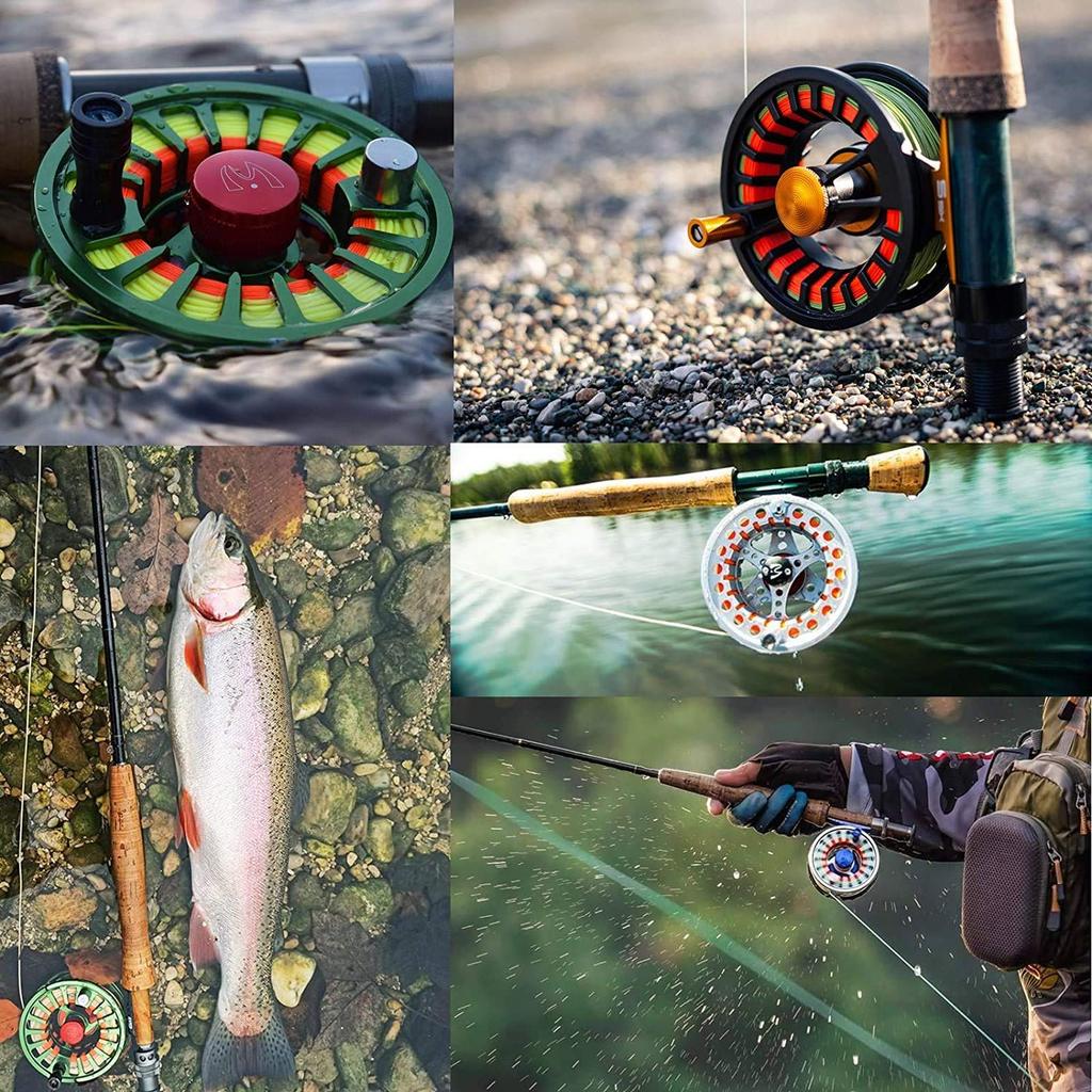 Maxcatch WF Fly Line 100ft Teal Moss Green Yellow, Orange, Blue, (2F, 3F, 4F, 5F, 6F, 7F, 8F) (Line Combo Orange, WF4F)