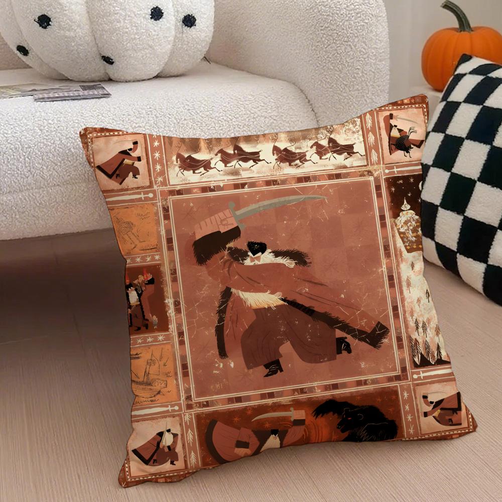 Simple Casual RRise of The Guardians arts Cushion Cover Linen Pillow Case Soft Breathable Protective Couch Room Decoration