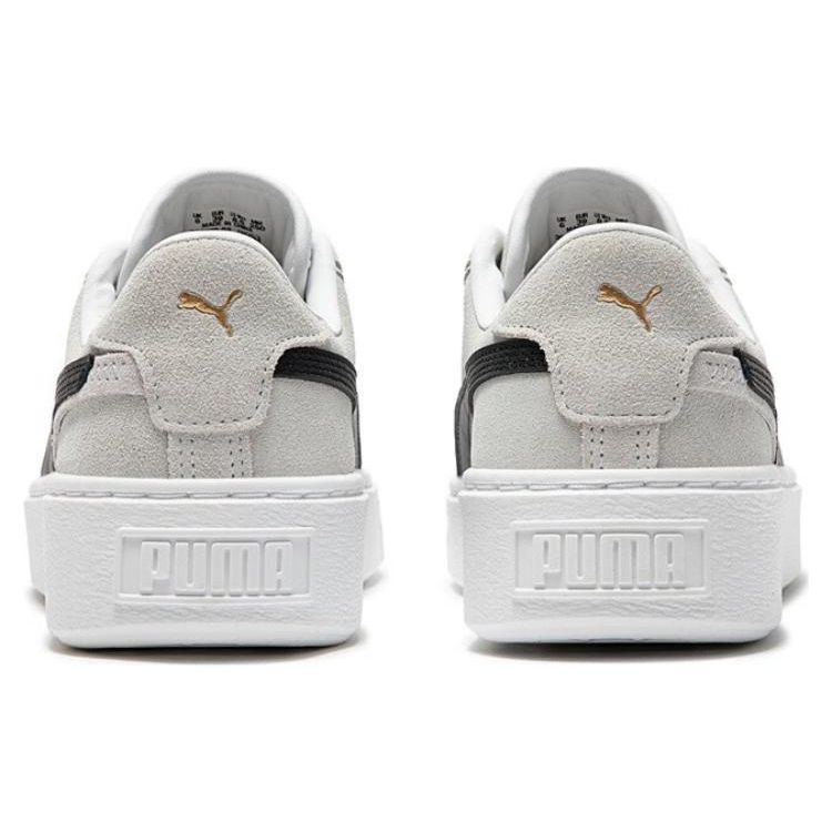 Puma Suede Platform Fashionable Durable Low-Top Sneakers Women Sneakers Beige Black White 395225-02