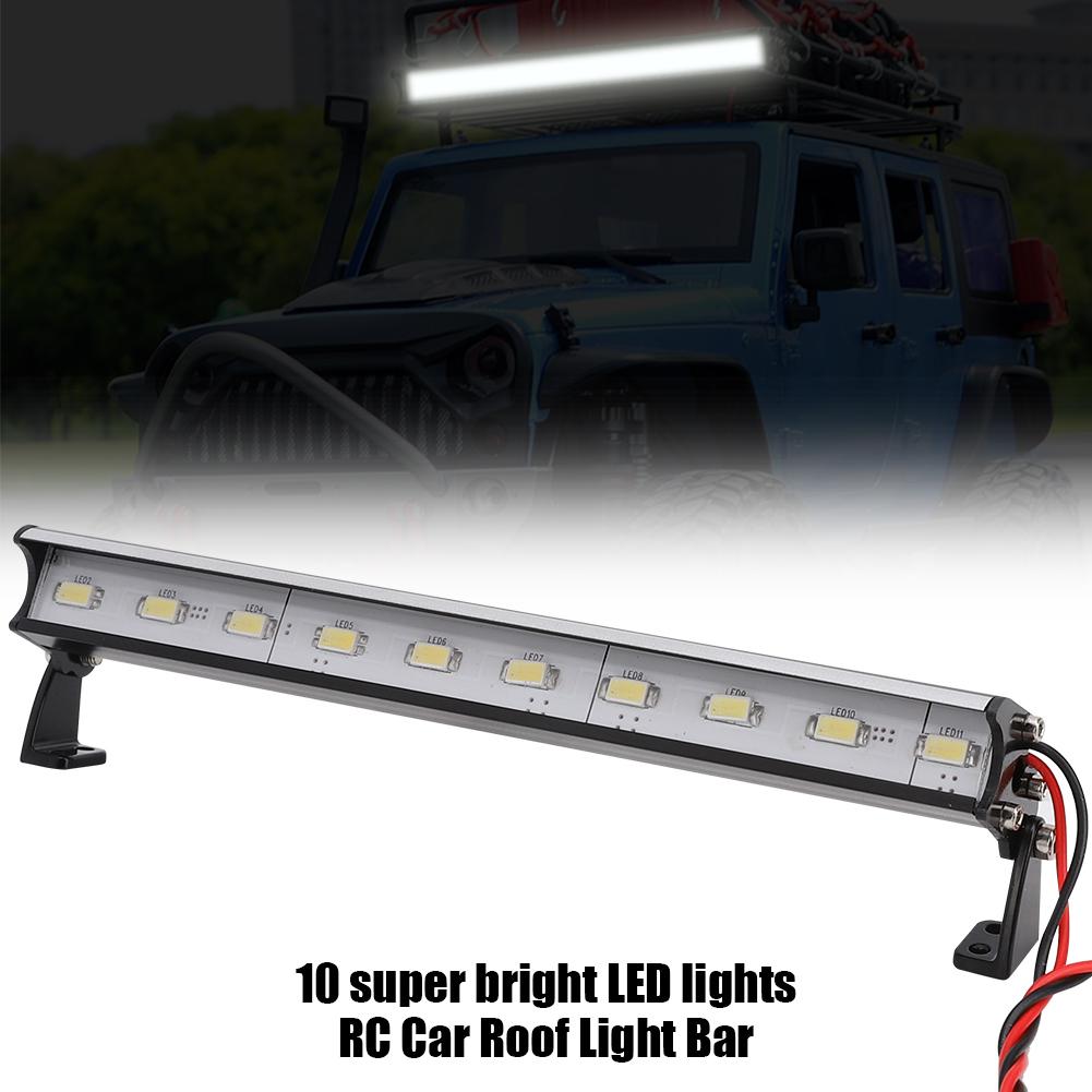 Remote Vehicle Accessory 135mm Universal High Brightness 10 LED 1/10 Model Car Roof Light