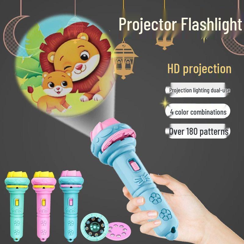 

Douyin Kids Mini Projection Flashlight - Baby Educational Toy & Gift No Cards