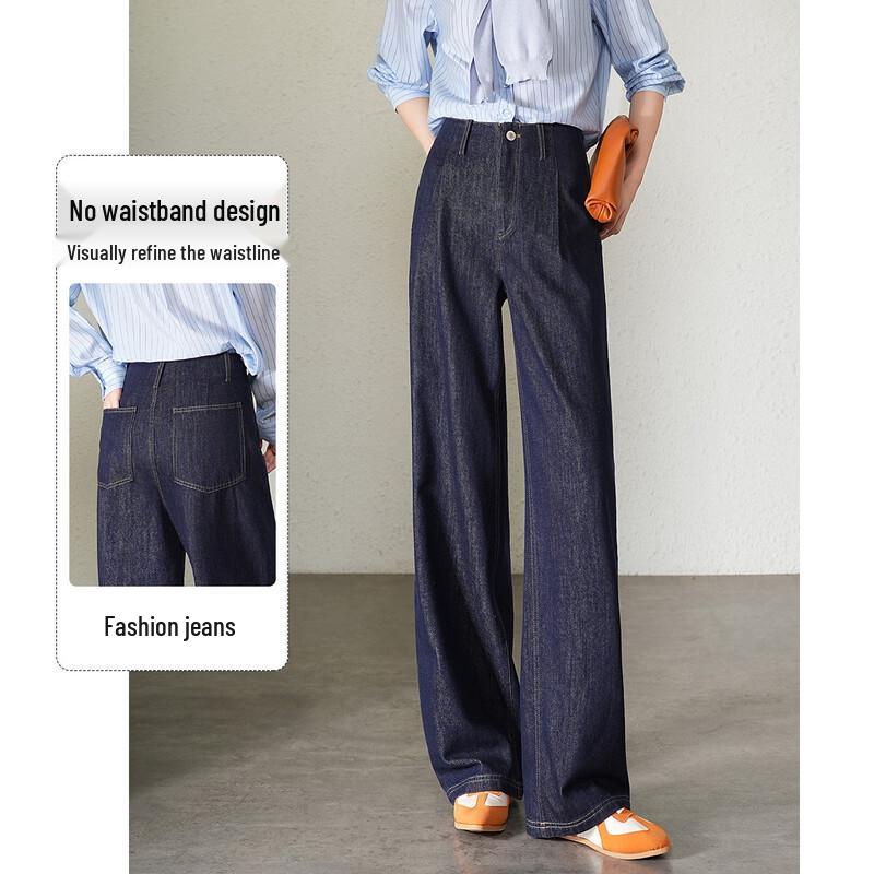 Bailuyu Women's High-Waist Loose Fit Denim Jeans