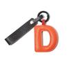 Keychain Pendant Imitation Leather Macaron Color English Letter Design Bag Charm Backpack Car Accessories