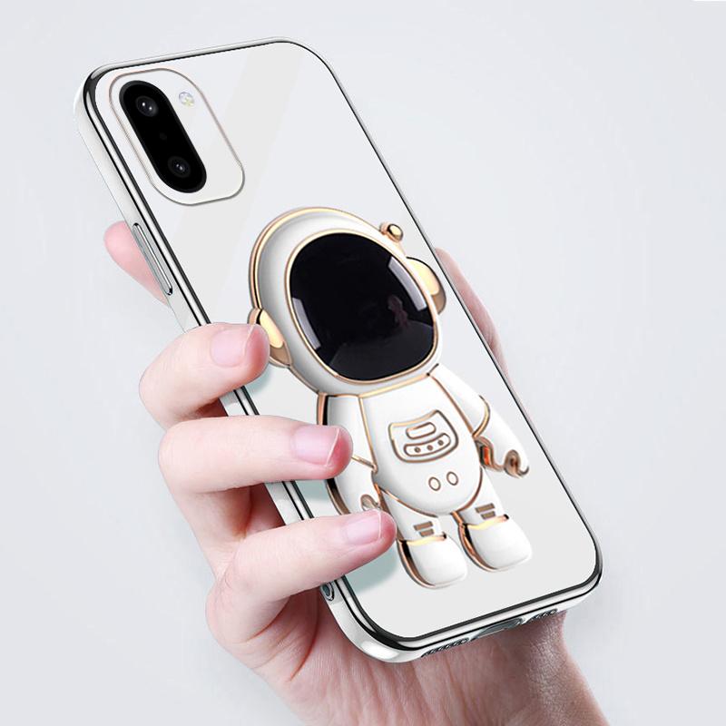 For OnePlus 15R ACE6 Case Shining Astronaut Spaceman Bracket Holder Design Soft Plating For OnePlus 15R ACE6 Back Cover