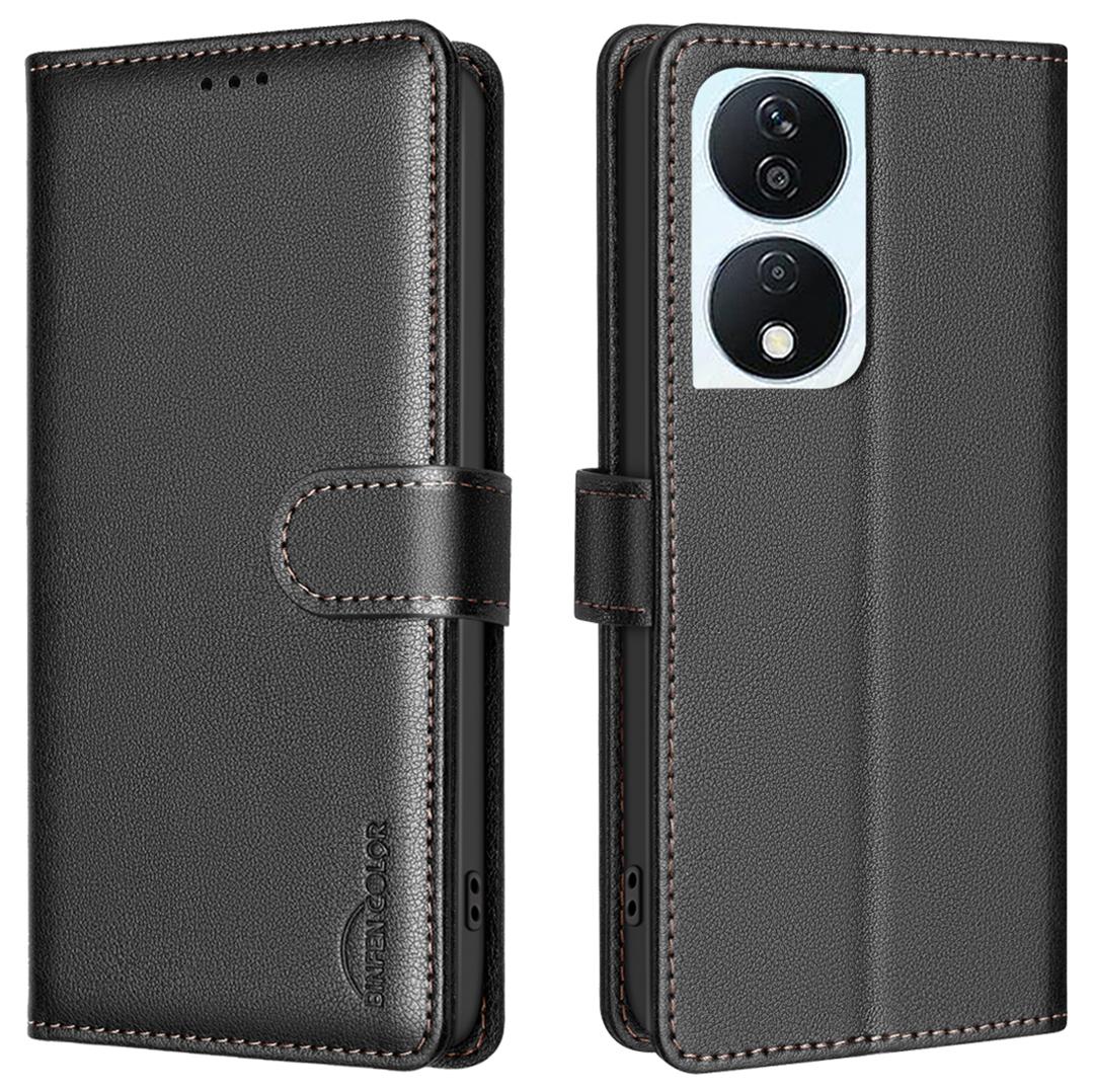 

BINFEN COLOR BF32 Для Honor X7b 4G/90 Умный чехол Кожаная обложка Блокировка RFID A