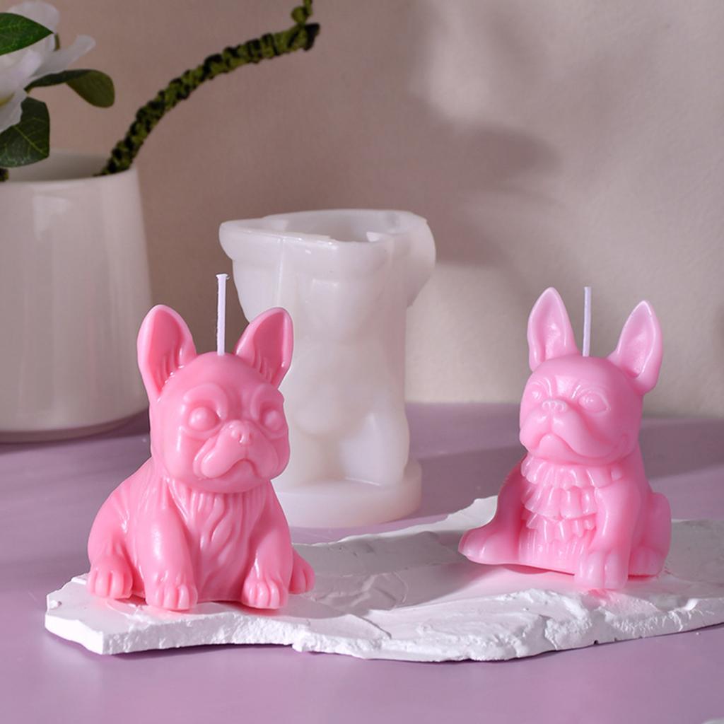 French Bulldog Shape Silicone Soap Mold DIY Silicone Candle Molds Clay Mould Silicone Soap Making Tool Silicone Material