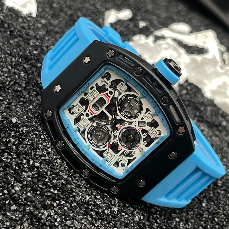 JYL Men's Watch Cool Multi-function Waterproof Silicone Strap