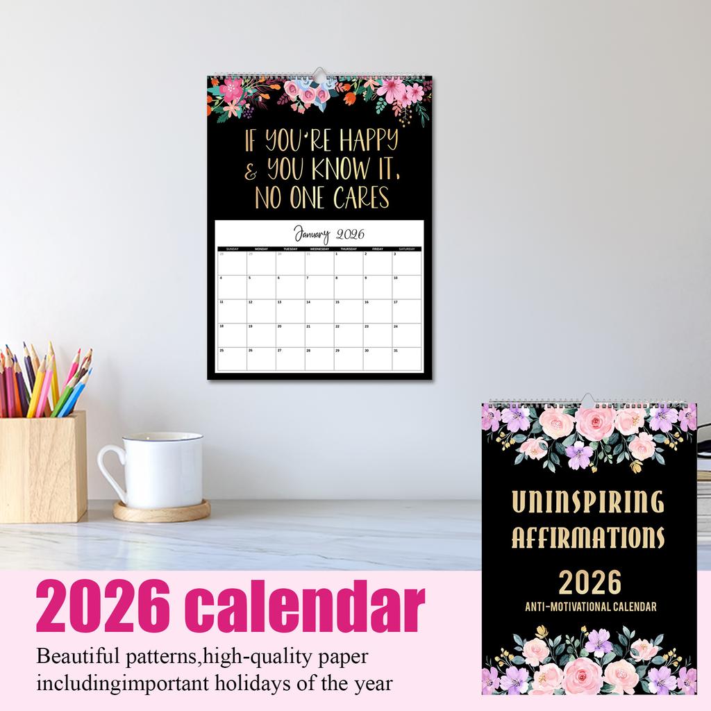 Self Affirmation Calendar, Female Power Creative Wall Calendar