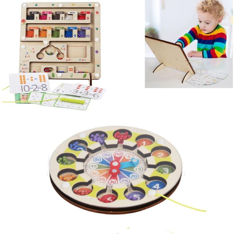 Wooden Educational Toy For 5-year-olds Colorful Magnetic Maze For Two Players Great Brain Exercise!