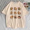 Capybara Kapibara Women's Fashion Kawaii Clothes T-shirt Soft Round Neck Short Sleeve Cute Top Pattern Clothing