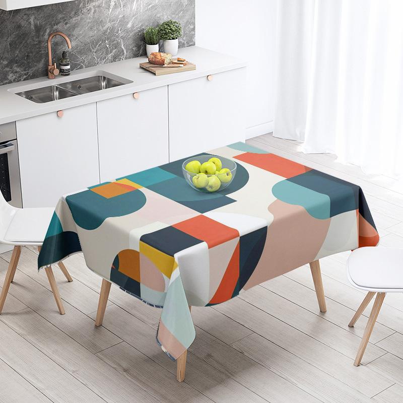 Abstract Geometrisch Tafelkleed 1 Stuk Duurzaam Feestdecoratie Restaurant Cafe Eettafel Tafelkleden 140X200cm 100x140cm