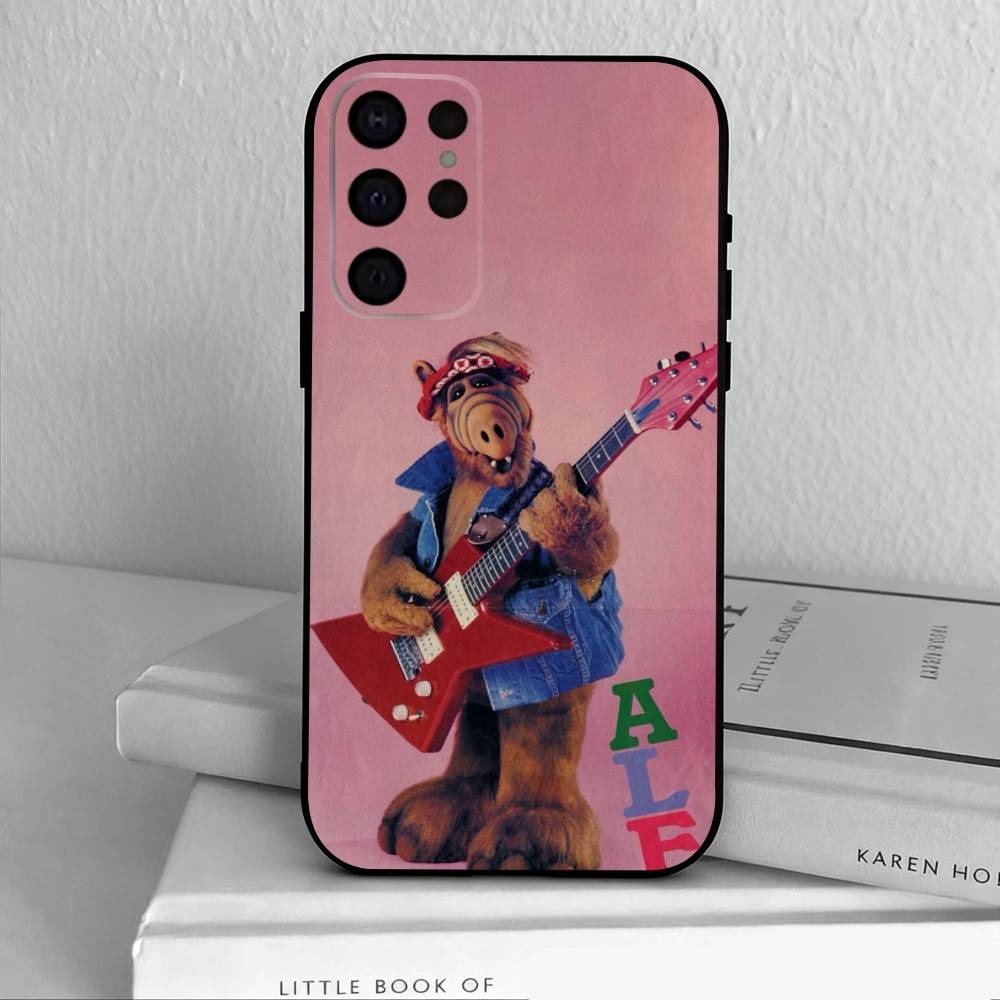 

TV S-Series A-Alf Phone Case For Samsung S25,24,23,22,30,21,10,9,Ultra,Plus,Lite,FE,4,5 G Soft Black Case Samsung S22plus5G