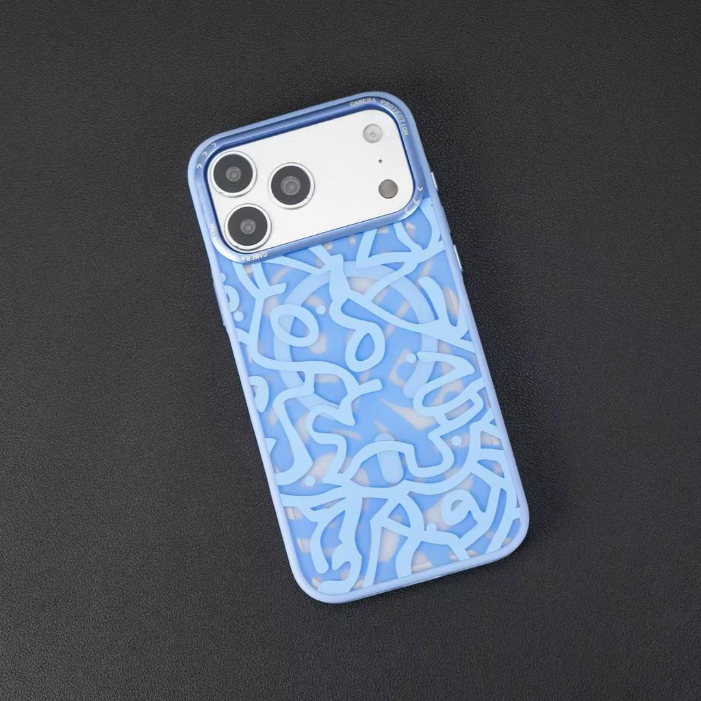Applicable to iPhone18promax graffiti magnetic stripe mobile phone case Apple 17 matte skin trendy brand protective case